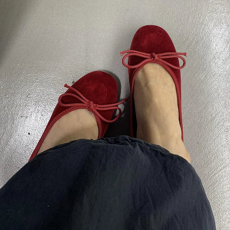 Fashion Silk Women Ballet Flats Shoes