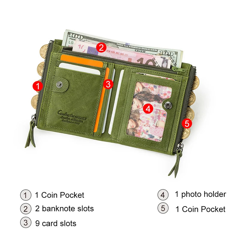 Genuine Leather Wallets for Women