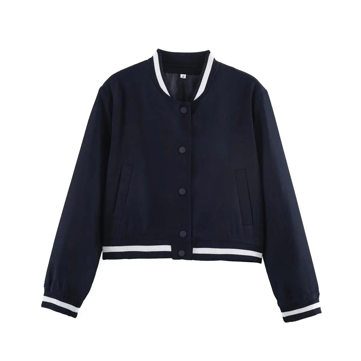 Women Short  Casual Lady's Jacket Single-Breasted V-neck Slim Basic Coats