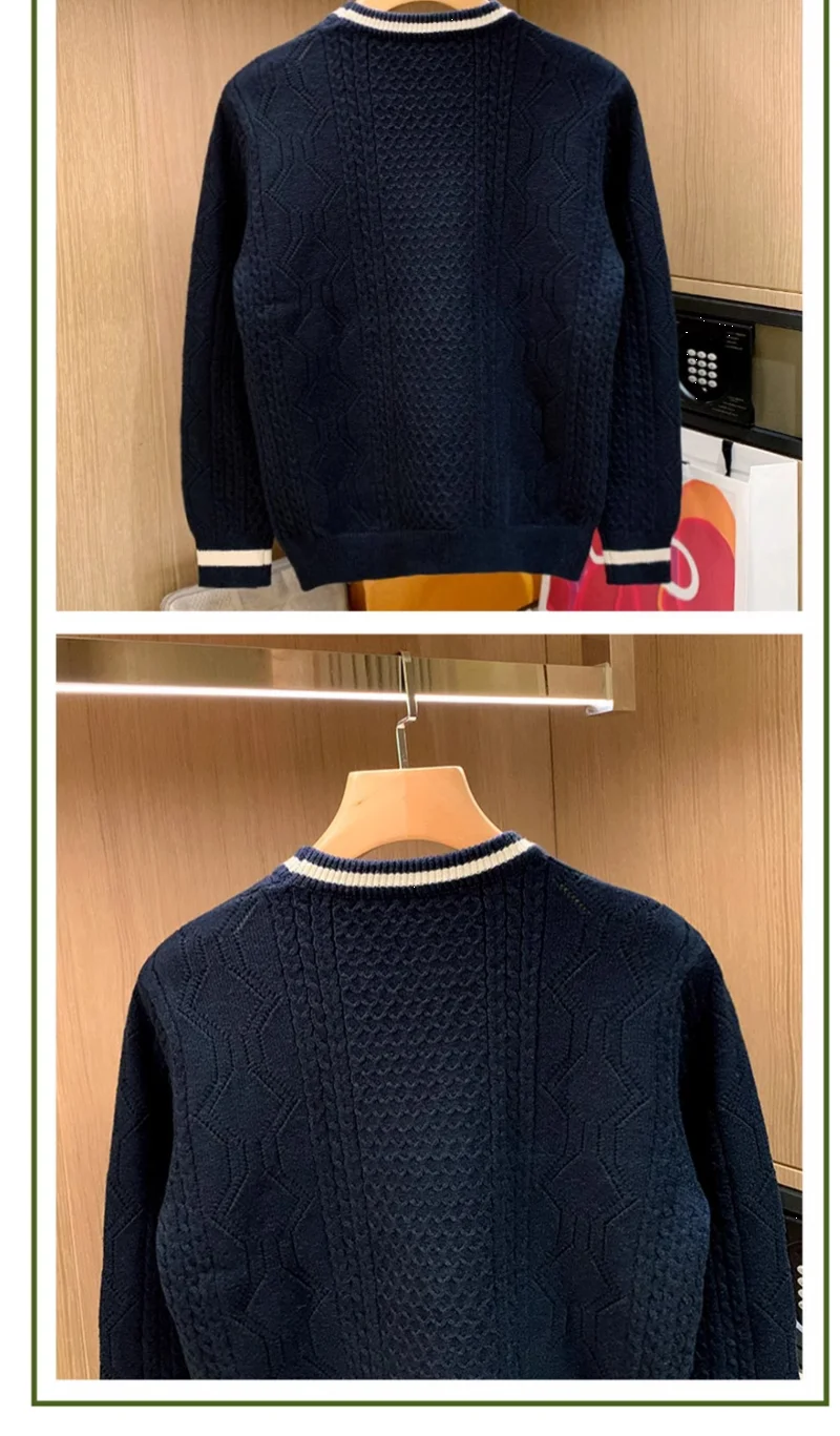 Twist Knitted Sweater  for Men  Casual  Versatile  Men Sweater