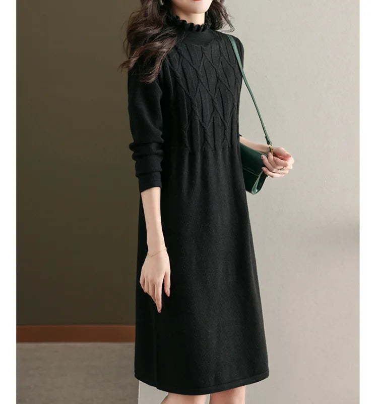 Knitwear Female  Ruffled Edge Elegant Women's Sweater