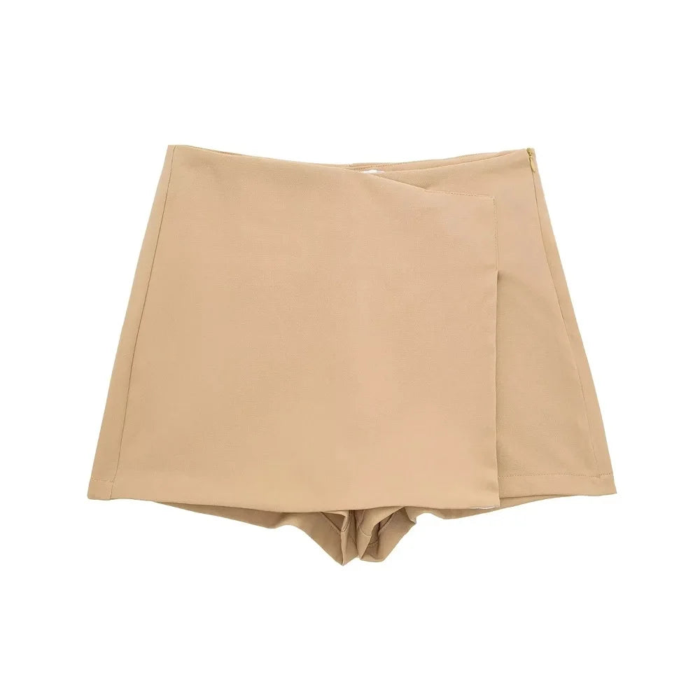 Asymmetric High waist Shorts Skirts for Women