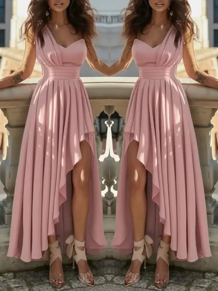Women Evening Dresses Sexy Elegant Red Cocktail Party Chic Dress