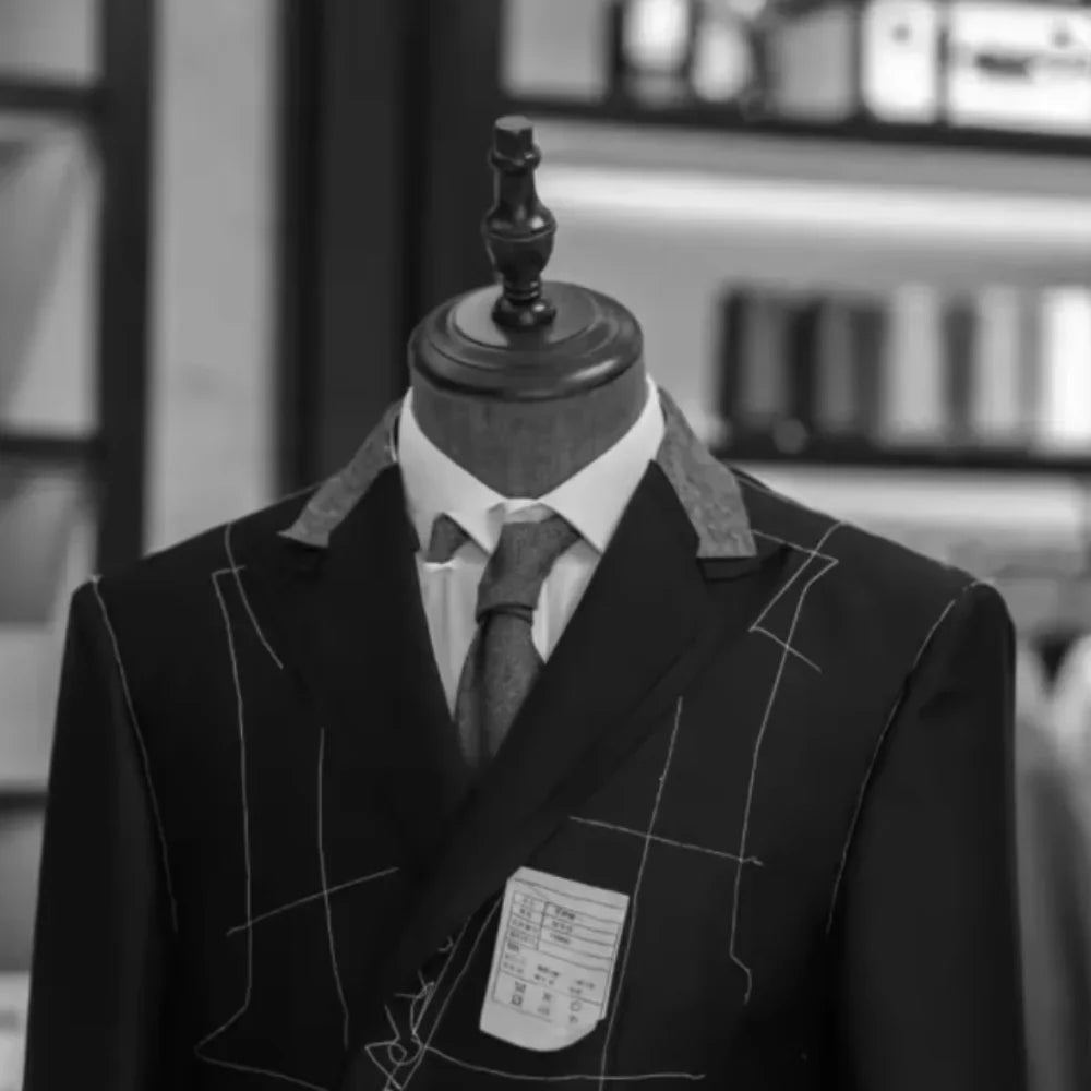 New Men's Vintage Herringbone Blazer Casual Business Suit