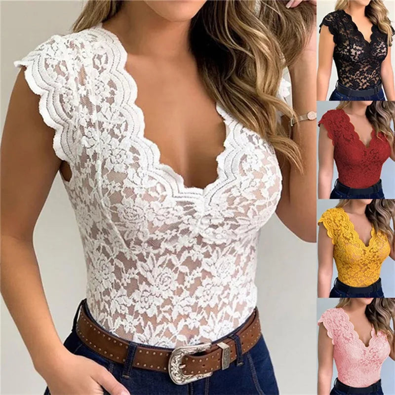 Tanks For Women  Lace Sexy Camisole V Neck