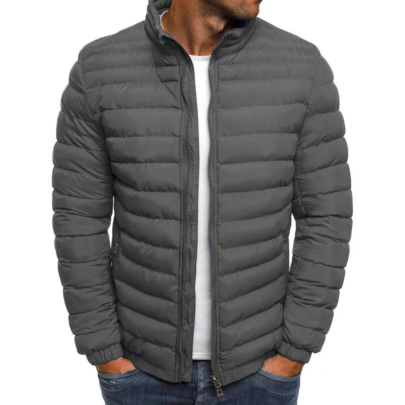 Parkas Solid Hooded Cotton Coat Jacket