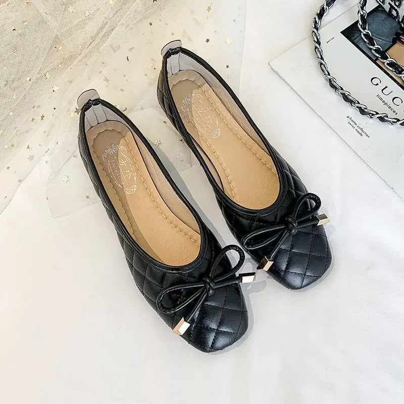 Casual Flats Shoes Women Fashion Pointed Toe  Single Shallow Mouth Loafers