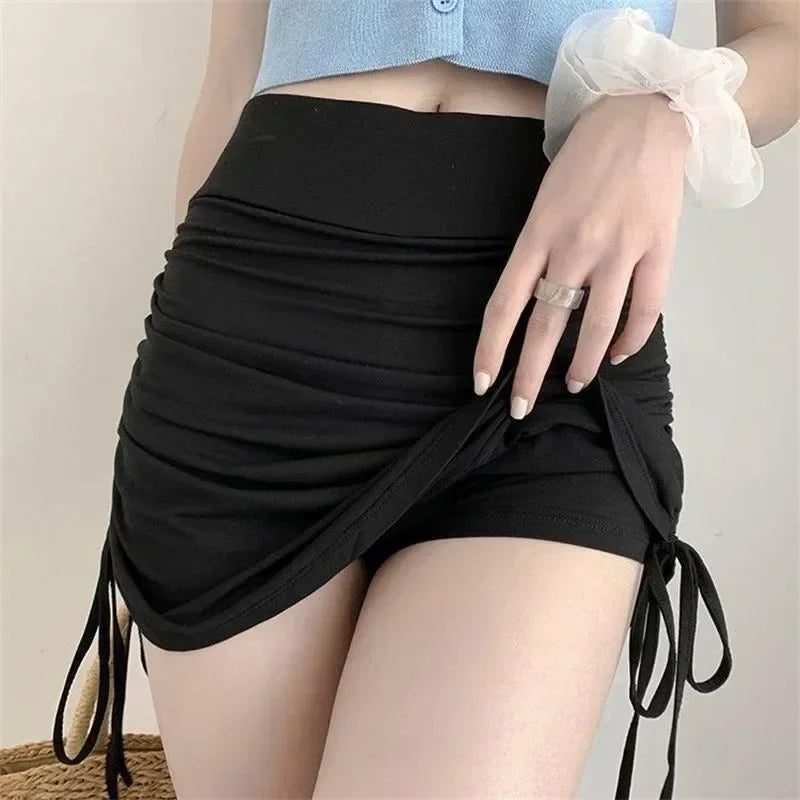 Latin Dance Skirt for Women High Waist Drawstring Dance Practice Skirt