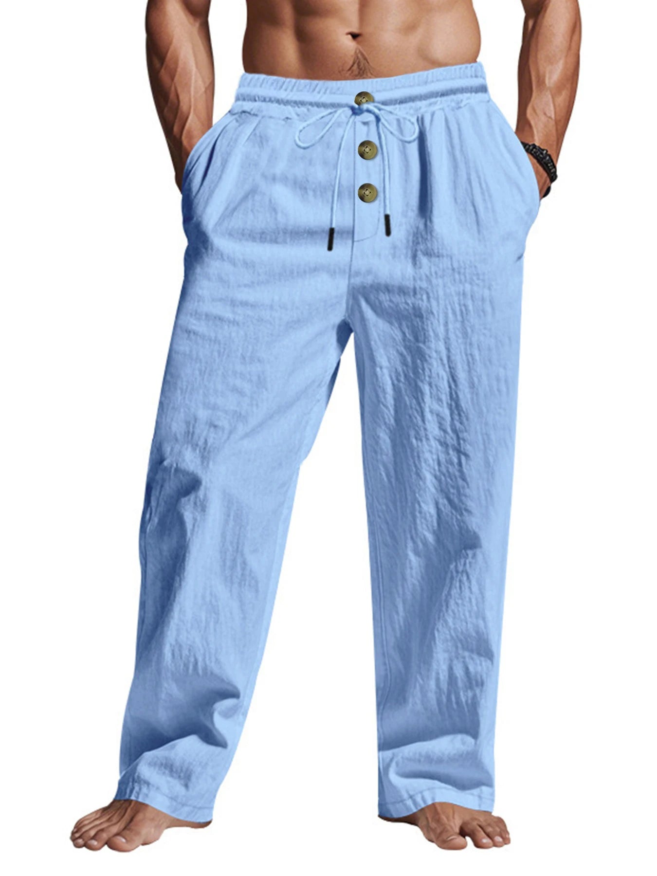 Men's Casual Pants  Summer Breathable Trousers