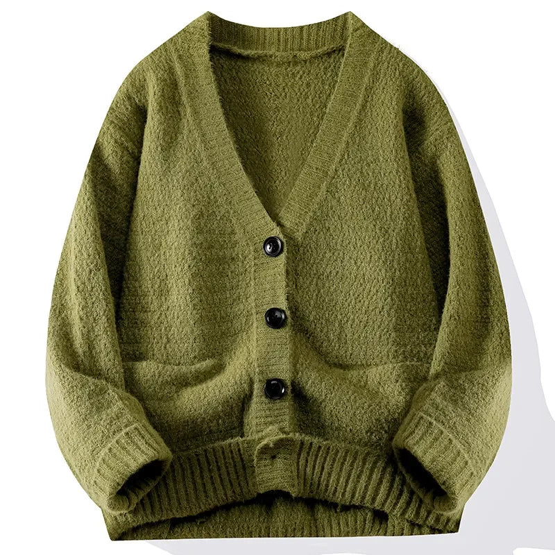 Casual Button Knit Cardigan Top Coat Streetwear Sweatshirt