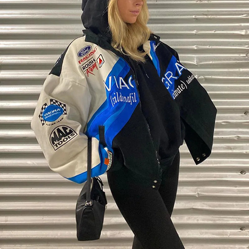 Women Bomber Jacket Sportswear Motorcycle Jacket