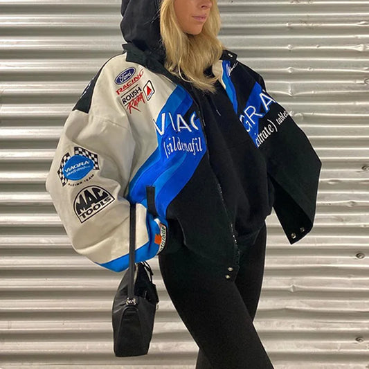 Women Bomber Jacket Sportswear Motorcycle Jacket