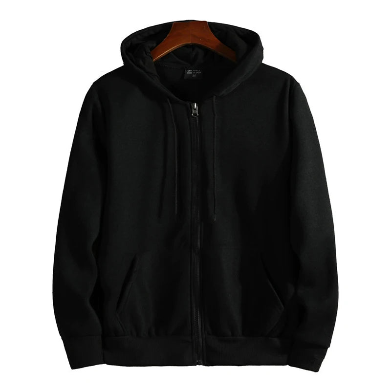 Zipper Hoodies  Men's New Long Sleeve Hooded Sweatshirt