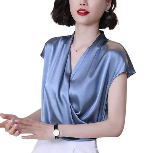 Women's Blouses fashion Chiffon V Neck Women Blouses