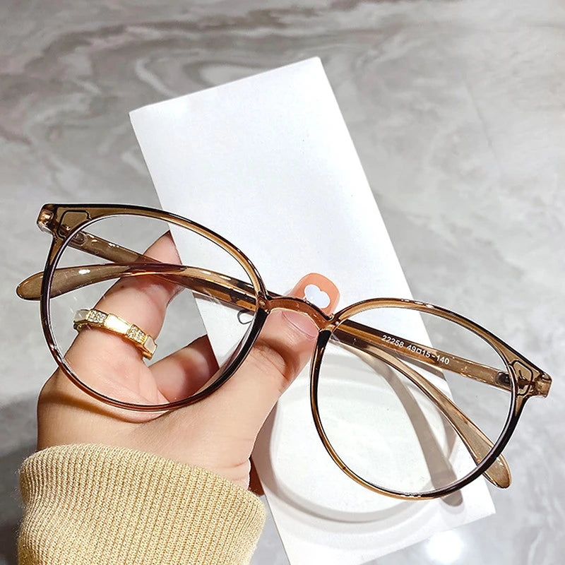 Women's Trendy Myopia Glasses Ladies Small Round Frame