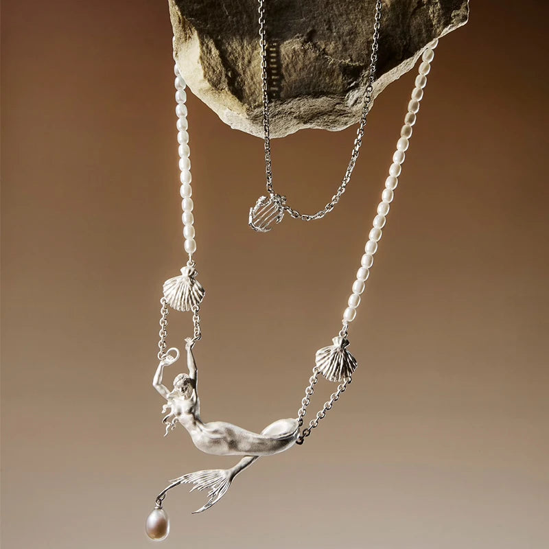 Mermaid Necklace Vintage Style Men's And Women's Jewelry