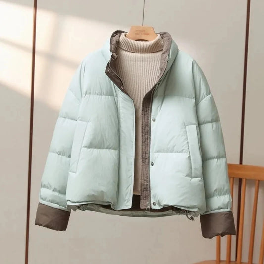 Womens Parkas Crop Puffy Coats  Slim Thick  Streetwear Chic Jacket