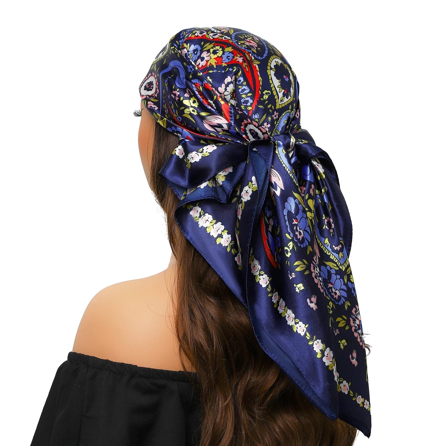 Head Scarf for Women Luxury Brand Satin Bandana
