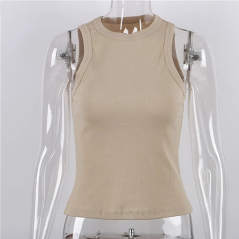 Tank Tops Women Yellow Casual Vest Sleeveless Camis