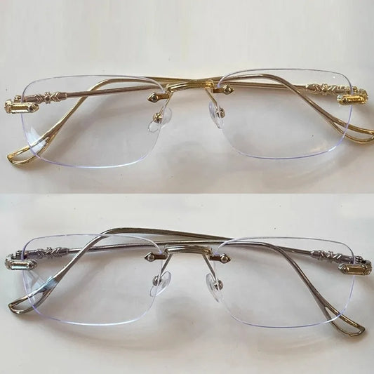 Fashion Rimless Rectangle Eyeglasses for Men