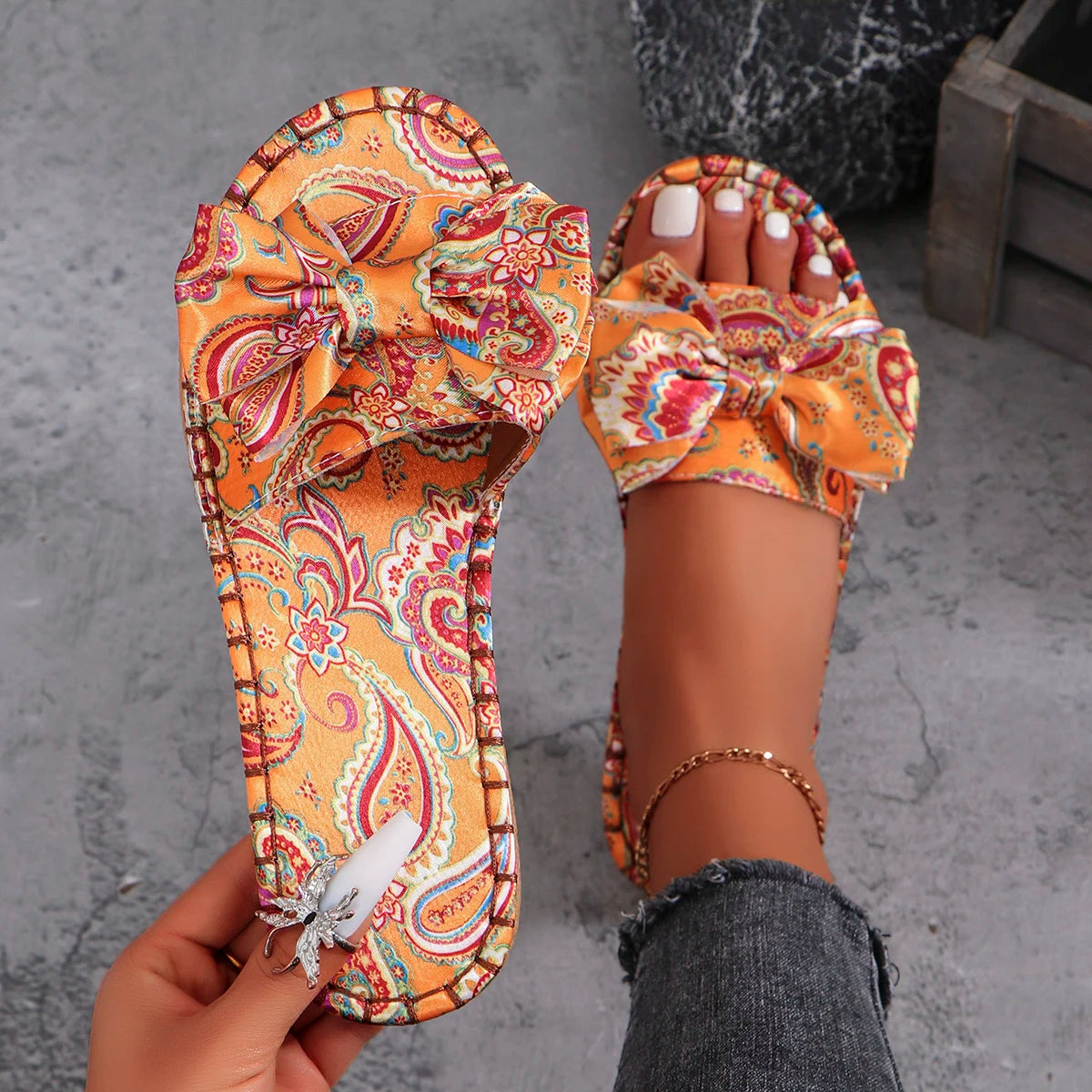 Women Slippers Casual Platform Sandals Lightweight Open Toe Flats Shoes