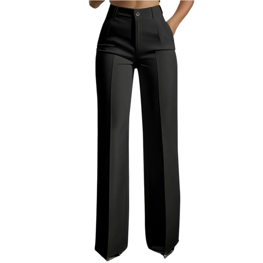 Women's High Waist Pants Drapey Straight-Leg Minimalist Blazer Pants