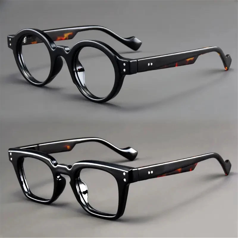 A set of 2 vintage round and square reading glasses