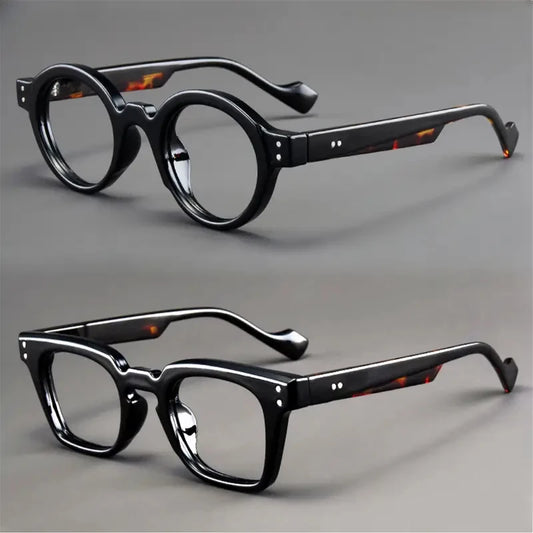 A set of 2 vintage round and square reading glasses