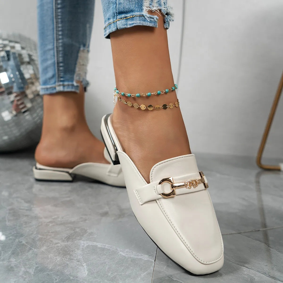 Women Slippers Beach  Big Size Sandals Round Toe  Slides