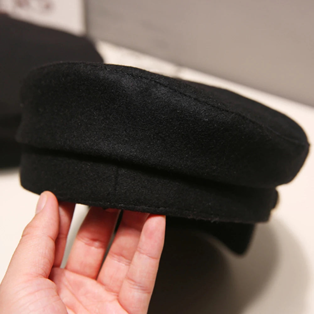 Women Men Octagonal Hat Beret Caps Sailor Hats