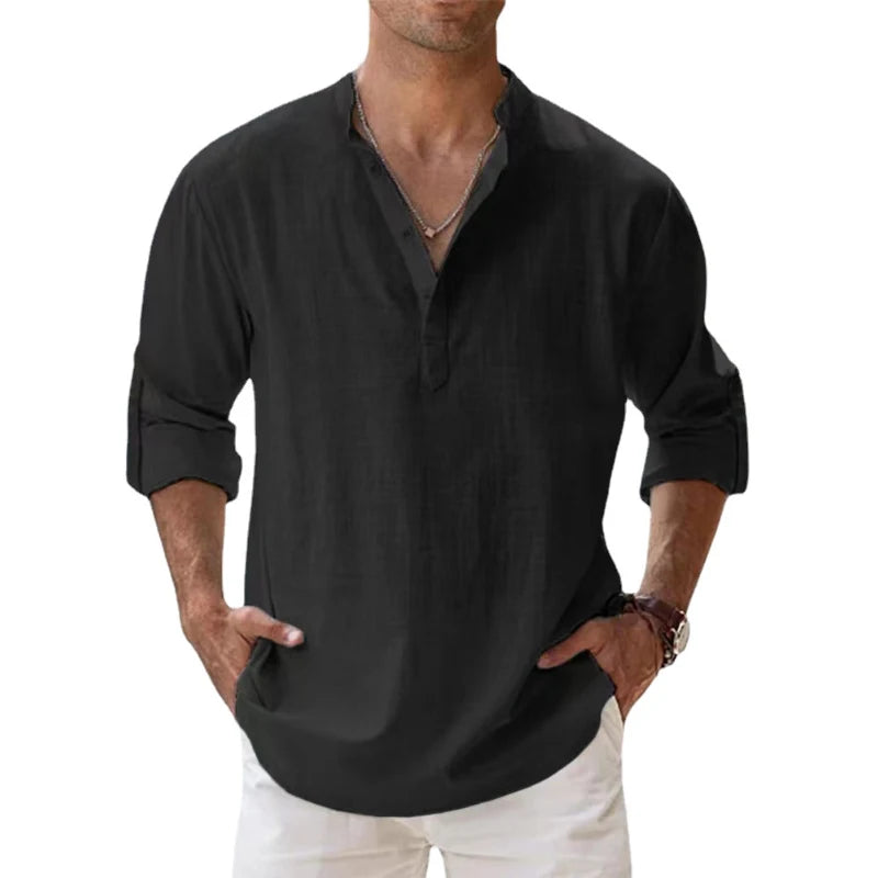 Cotton Linen Shirts for Men