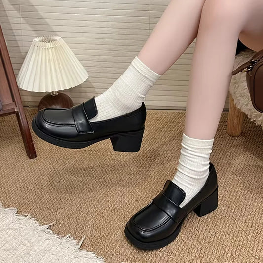 Women's Slip-On Loafers - Black Shoes, Slip-On Closure Casual Shoes