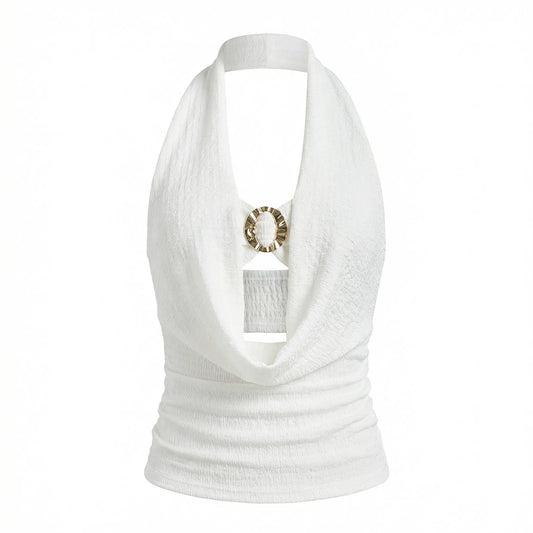 Women Tank Tops with Bra Set Sleeveless Halter