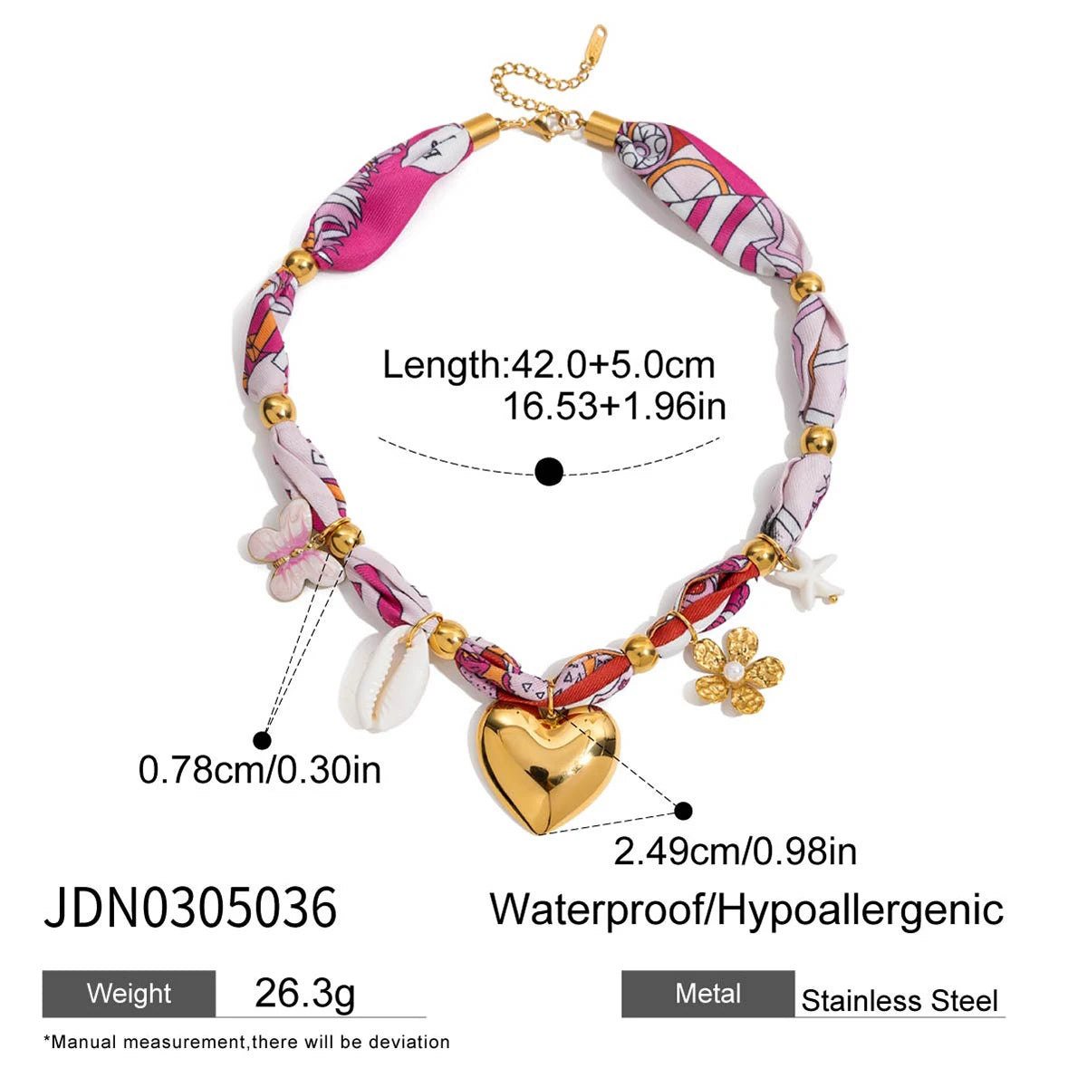 Zora Holiday Style Multi-charm Scarf Necklace