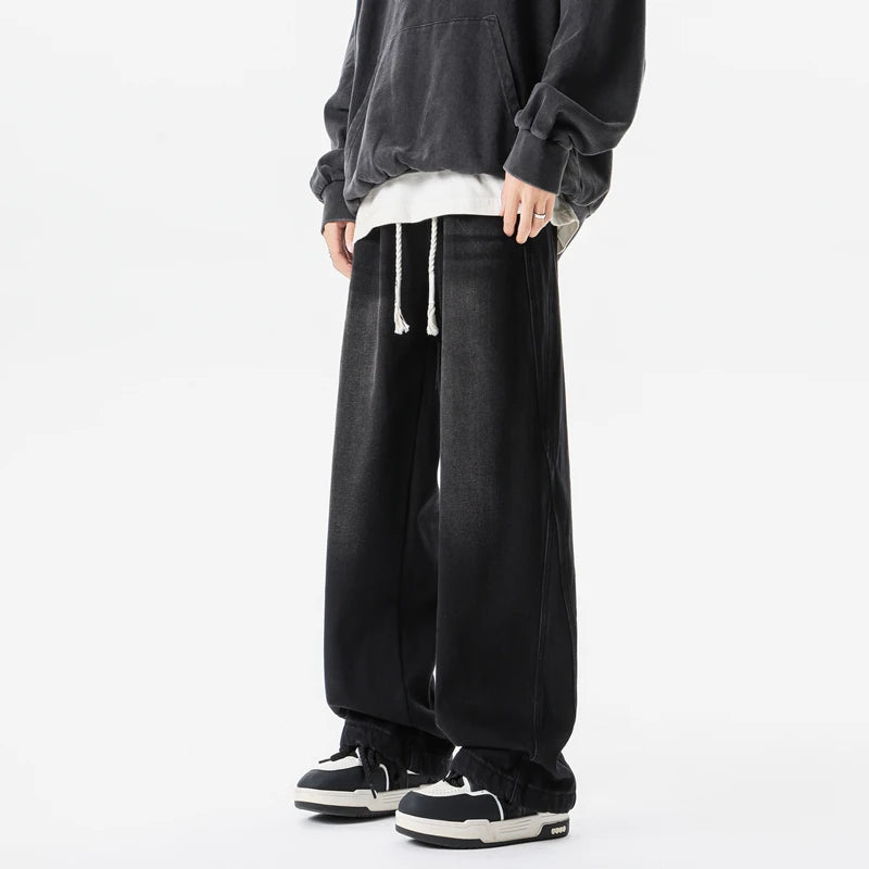 Unisex Vintage Straight Wide Leg Jeans