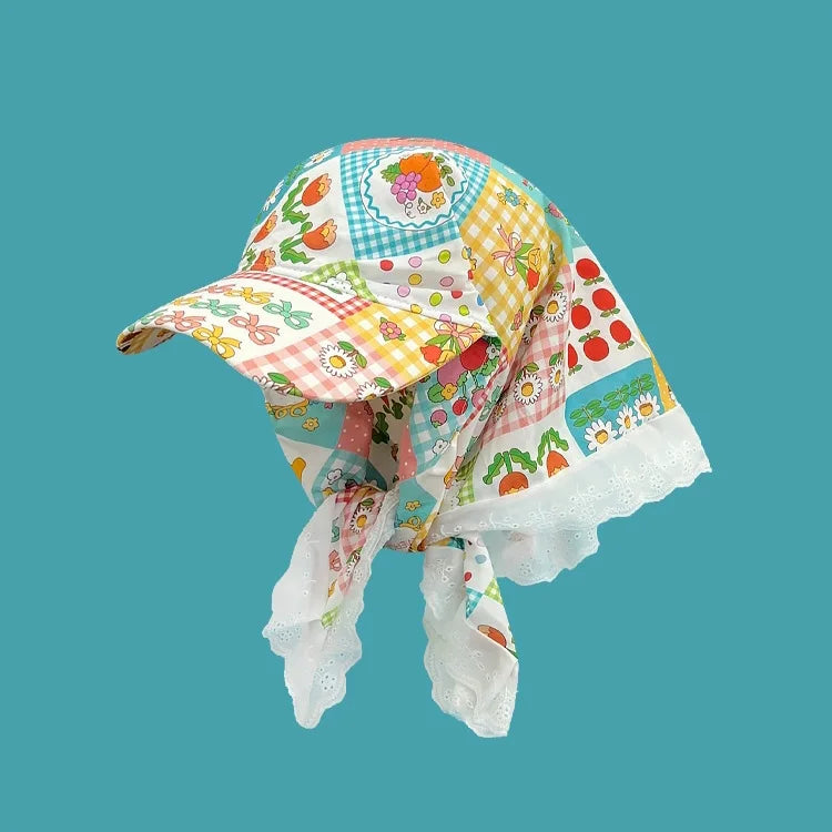Women's Hats Spring Seaside Vacations  Outdoor Headscarves With Straps