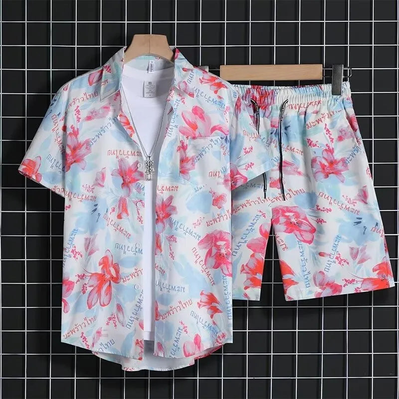 Men's Sportswear Set,Summer Short-sleeved T-shirt