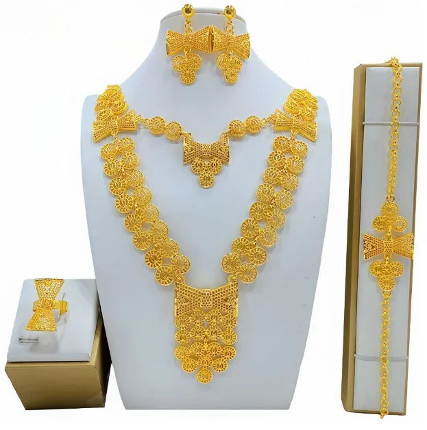 Flower Design Luxury Color Women's Jewelry Set