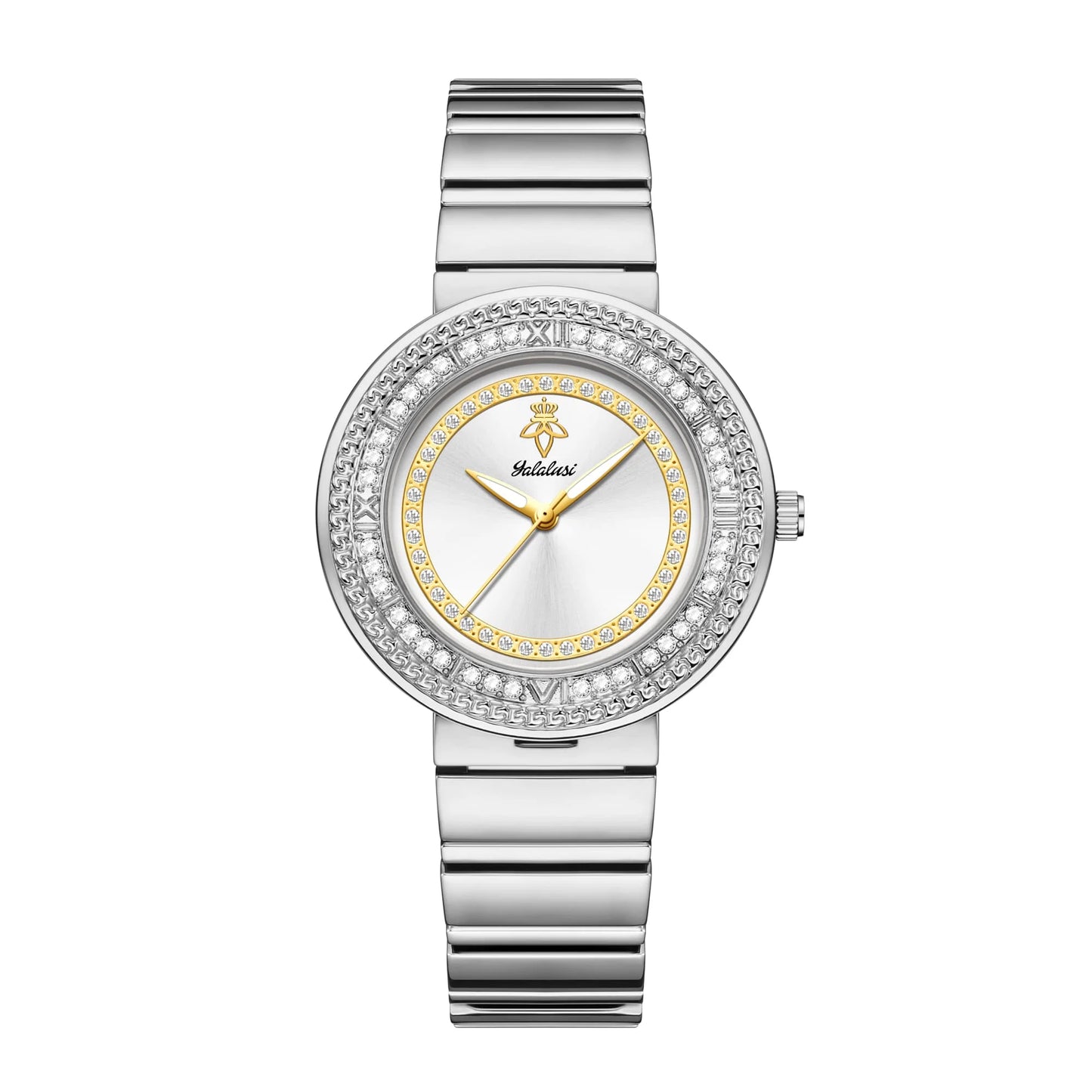 Luxury Diamond-Set Bracelet Watches Quartz Water-Resistant