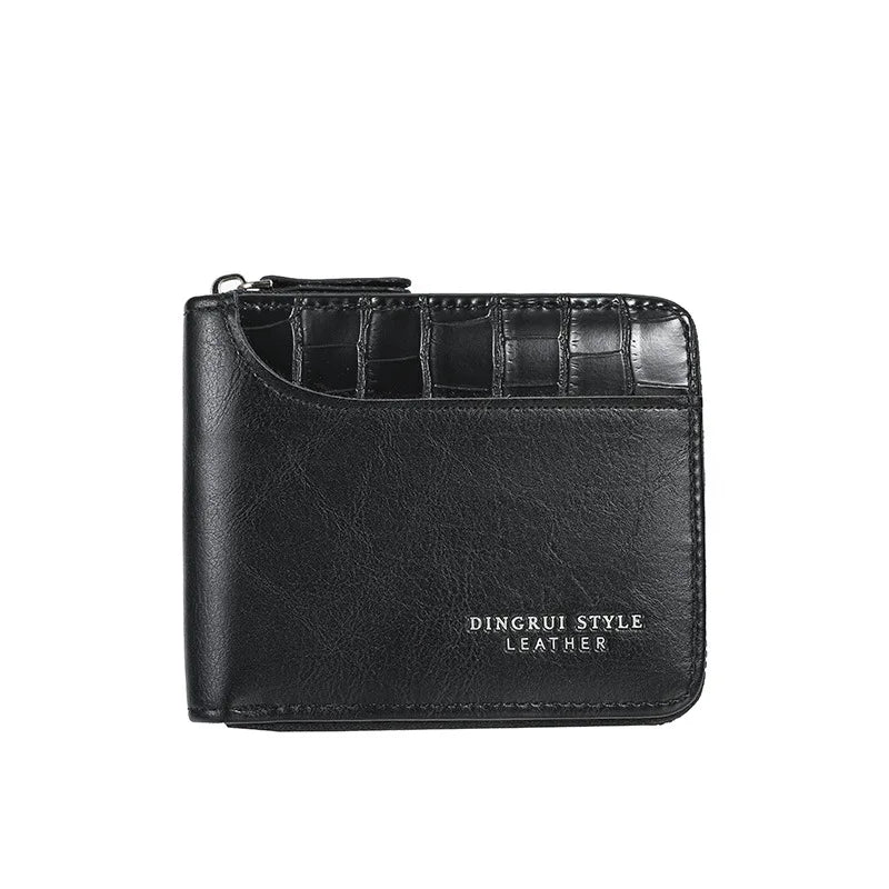 Leather Men’s Wallet Luxury Mens Purse Male Zipper Card Holders