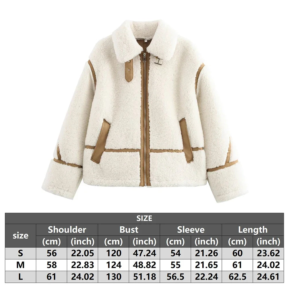 Winter  Wool Blend Coat Outerwear Leather & Fur Hot Coat For Women