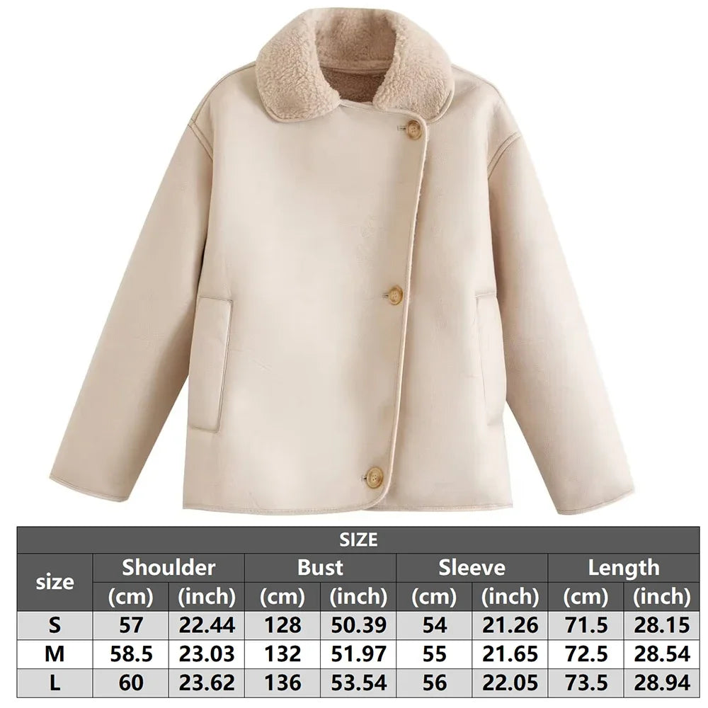 Winter  Wool Blend Coat Outerwear Leather & Fur Hot Coat For Women
