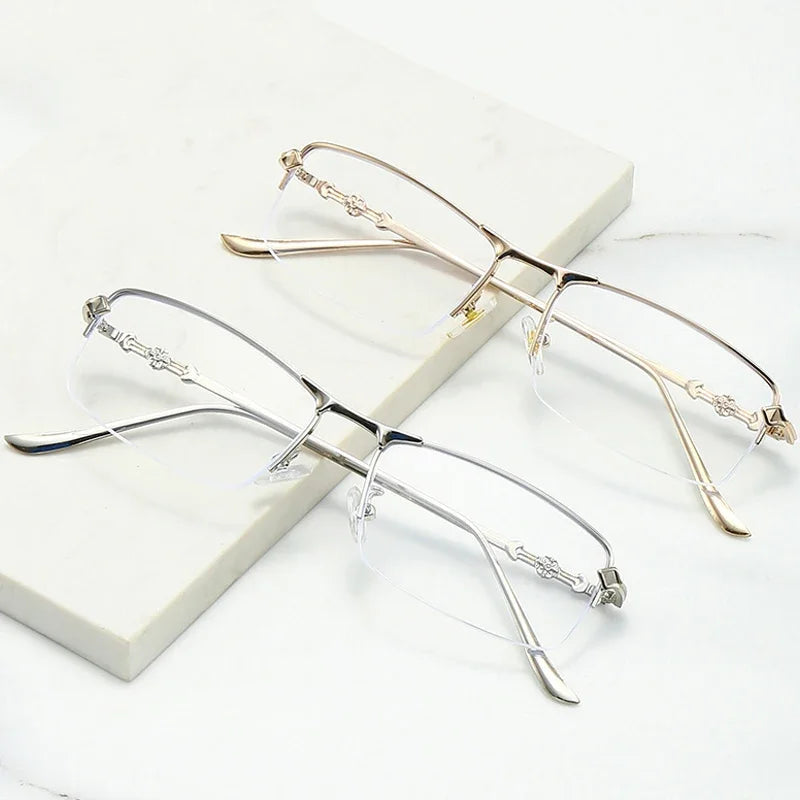 Fashion Trend Minus Glasses for Women Men Vintage Half Frame Computer