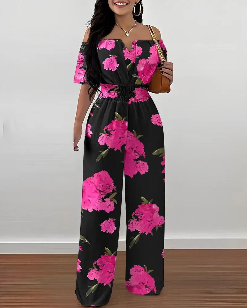 Jumpsuits for Women Casual Plain Short Sleeve