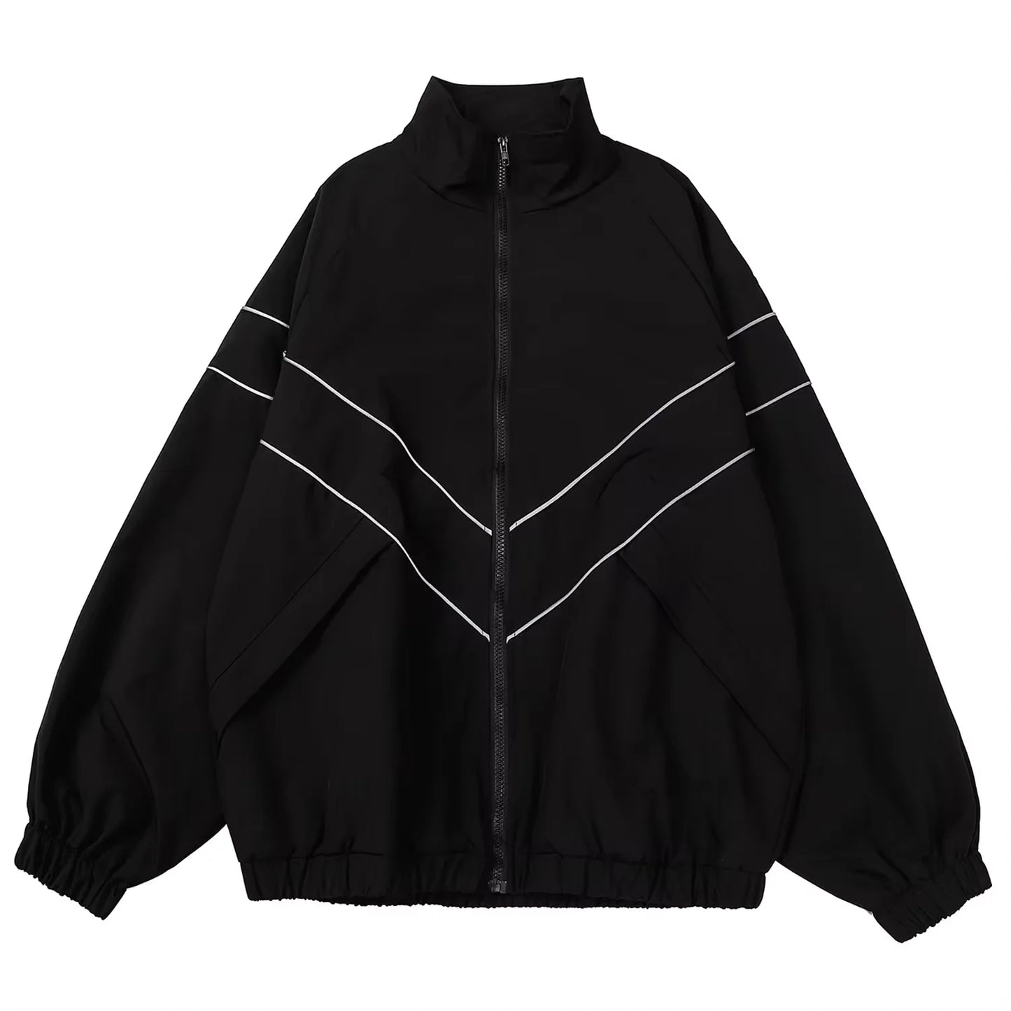 Men‘s Varsity Jacket Hip Hop High Street Patchwork Color Block Windbreaker Coats