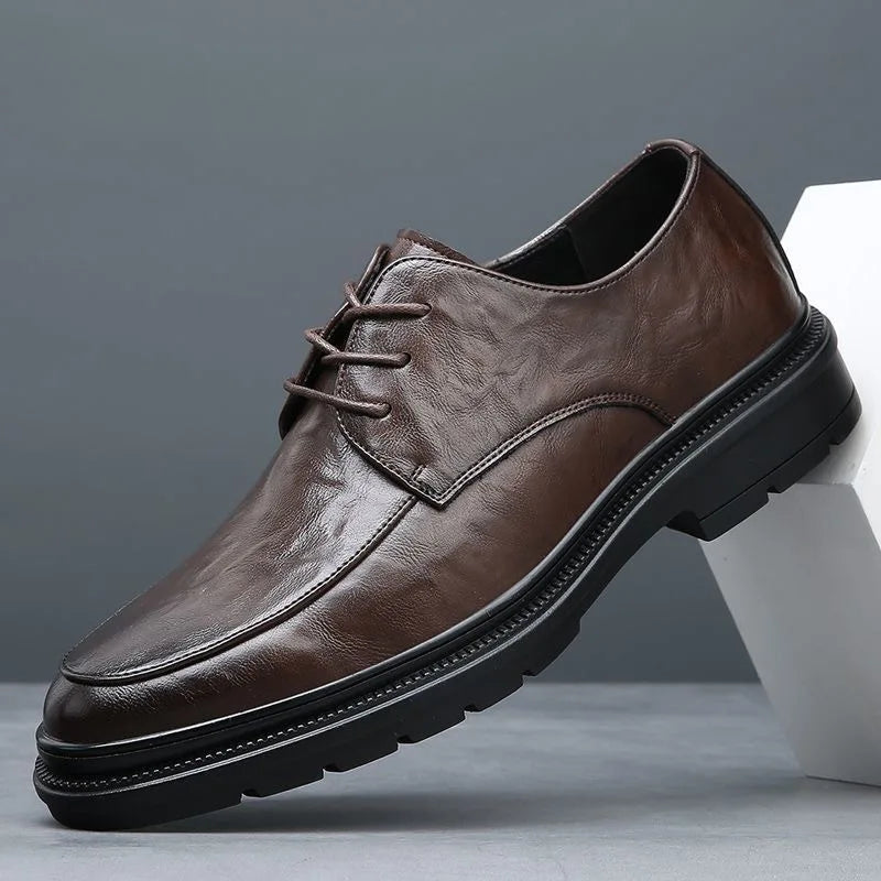 Men's leather shoes dress  work non-slip casual shoes