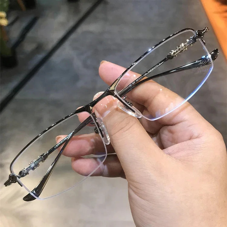 Fashion Trend Minus Glasses for Women Men Vintage Half Frame Computer