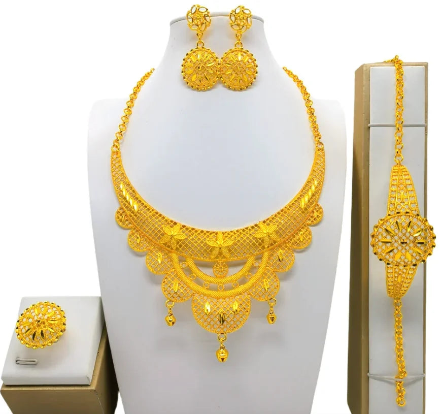 Flower Design Luxury Color Women's Jewelry Set