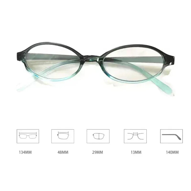 Women Oval Glasses  Blue Light Blocking Eyeglasses
