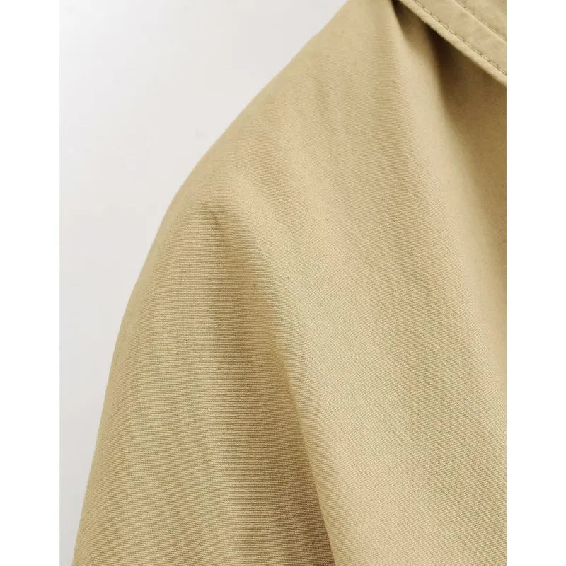 Lapel Collar Long Sleeve Single Breasted coat With Pockets